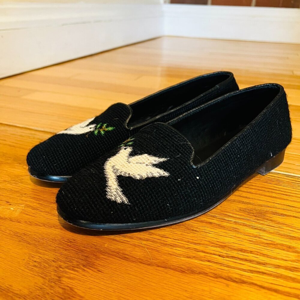 By Paige Anchor Needlepoint Loafers Size 10 - Picture 6 of 16